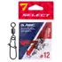 Вертлюжок з застібкою Select Basic Swivel Snap #12 (10 шт / уп), Размер: 17мм, Цвет воблера: Black Nickel, фото 